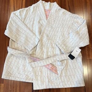 New NWT Nike Ivory Bei Yoga Wrap Top Reversible Jacquard Therma-FIT Luxe Size 2X